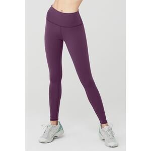 Alo Yoga Airbrush Leggings Deep Plum Full Length - S